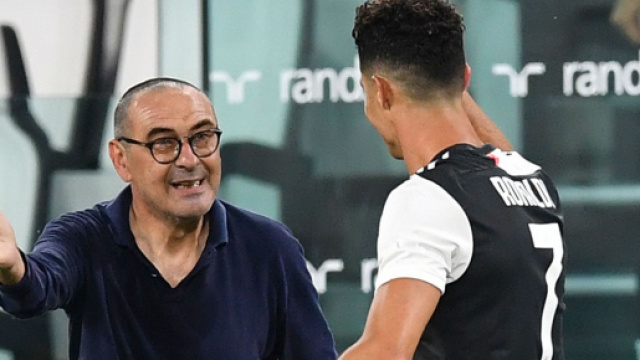 Sarri con Ronaldo ai tempi della Juve.
