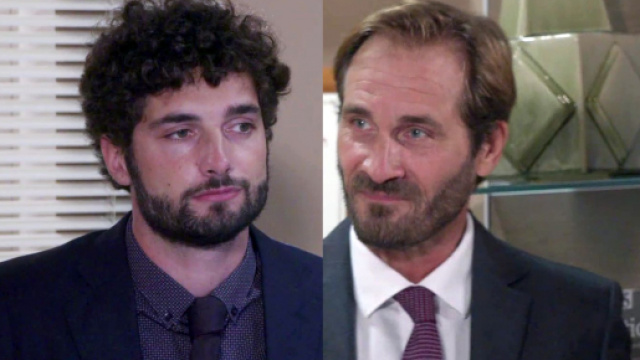 Un posto al sole Niko Poggi (Luca Turco) e Alberto Palladini (Maurizio Aiello).