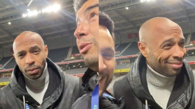 Thierry Henry en forme avant la rencontre entre Lille et Nantes. (cr&eacute;dit Twitter Karim Bennani)