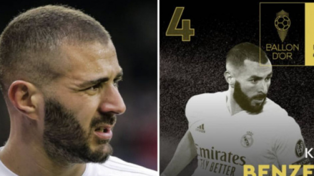 Benzema d&eacute;&ccedil;u de son classement au Ballon d'Or. (cr&eacute;dit Twitter)