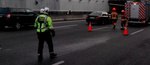 La Polic&iacute;a cuando lleg&oacute; a la M-30 constat&oacute; que el m&eacute;dico especialista estaba sin signos vitales (Twitter, policiademadrid)