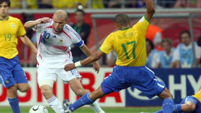 Coupe du monde 2006 Zin&eacute;dine Zidane impressionnant face au Br&eacute;sil - Source : page Twitter Actu Foot