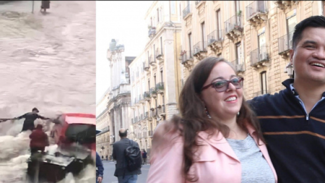 Alluvione a Catania, Daniela ringrazia il suo salvatore Celestino definendolo un eroe.