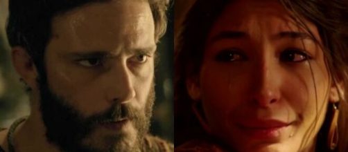 Jud&aacute; e Tamar em 'G&ecirc;nesis'. (Fotomontagem)