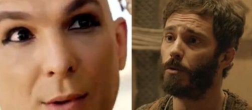 L&uacute;cifer e Jud&aacute; em 'G&ecirc;nesis'. (Fotomontagem)