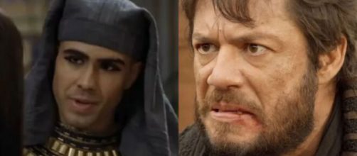 Jos&eacute; e Sime&atilde;o em 'G&ecirc;nesis' (Fotomontagem/Reprodu&ccedil;&atilde;o/Record TV)