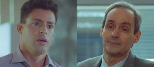 Christian e T&uacute;lio em 'Um Lugar ao Sol' (Fotomontagem/Reprodu&ccedil;&atilde;o/TV Globo)