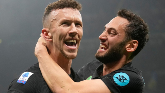 Perisic in gol per l'Inter a Salerno.