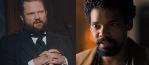 Pedro e Samuel em 'Nos Tempos do Imperador' (Fotomontagem/Reprodu&ccedil;&atilde;o/TV Globo)