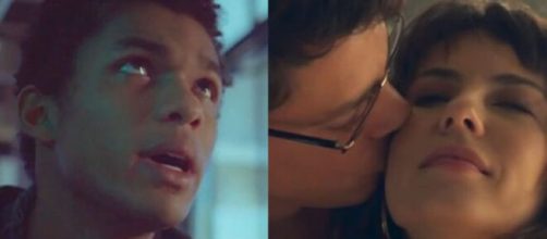 Ravi, Christian e Lara em 'Um Lugar ao Sol' (Fotomontagem/Reprodu&ccedil;&atilde;o/TV Globo)