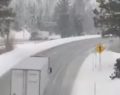 Winter storm in California leads to closure of a highway and a car pile-up in Nevada
