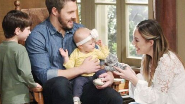 Liam felice con la sua famiglia