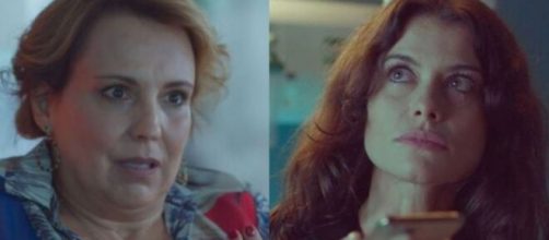Elenice e B&aacute;rbara em 'Um Lugar ao Sol' (Fotomontagem/Reprodu&ccedil;&atilde;o/TV Globo)