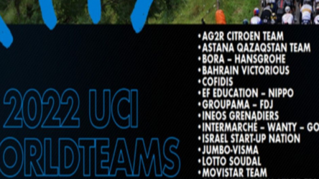 L'Uci ha presentato la lista delle squadre del World Tour 2022
