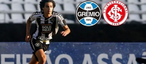 Matheus Nascimento &eacute; observado por gigantes do futebol nacional e mundial. (Fotomontagem)