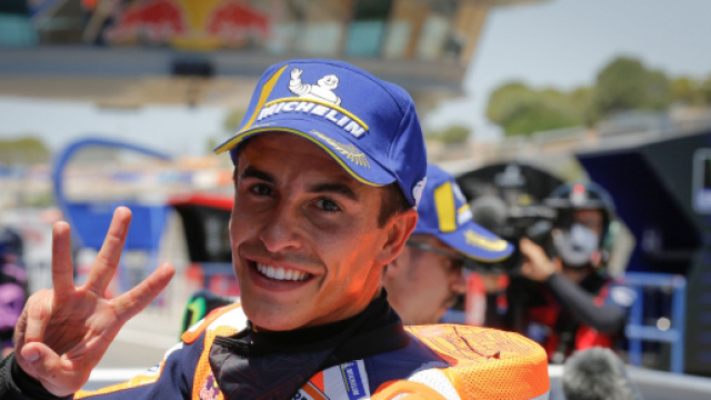 Marc Marquez pronto a tornare in pista con la sua Honda.