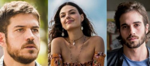 Zeca, Ritinha e Ruy em "A For&ccedil;a do Querer". (Fotomontagem)