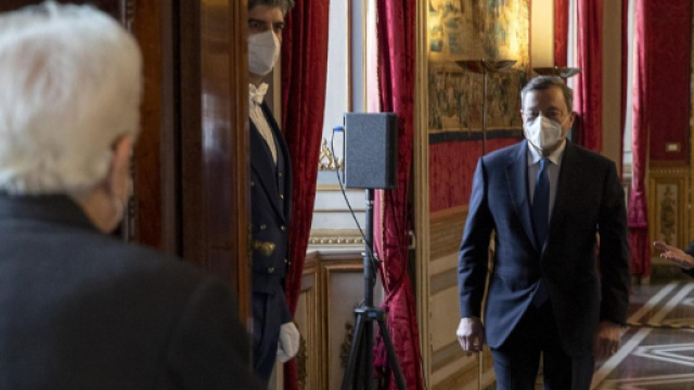 Mario Draghi al Quirinale da Sergio Mattarella