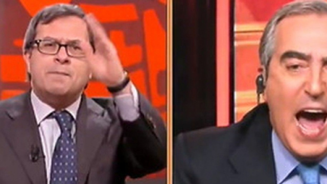 Scontro tra Pedull&agrave; e Gasparri durante Dritto e rovescio.