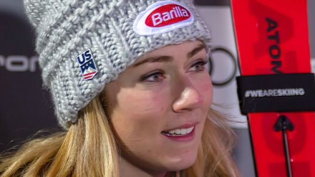 Mikaela Shiffrin, medaglia d'oro nella combinata.