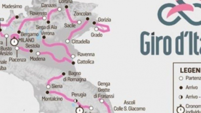 Il probabile percorso del Giro d'Italia 2021