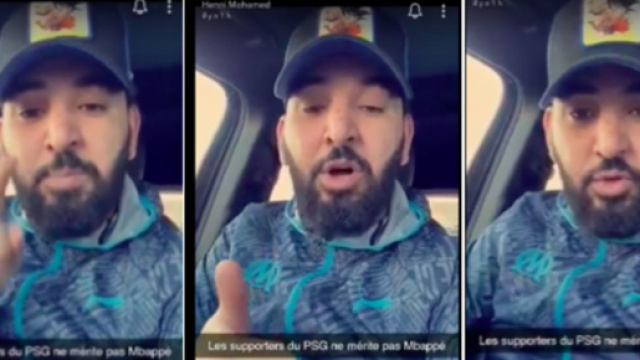 Momo Henni d&eacute;zingue les supporters du PSG - &copy;captures d'&eacute;cran vid&eacute;o