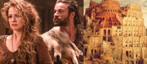 Ninrode v&ecirc; torre ruir em "G&ecirc;nesis". (Foto: Globo).