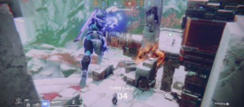 Titans fly in 'Destiny 2's' Exodus Blue Trials map. [Image source: Call Me Deer/YouTube]