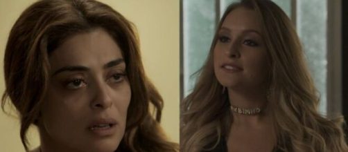 Bibi e Carine em "A For&ccedil;a do Querer". (Fotomontagem/Reprodu&ccedil;&atilde;o/Rede Globo)