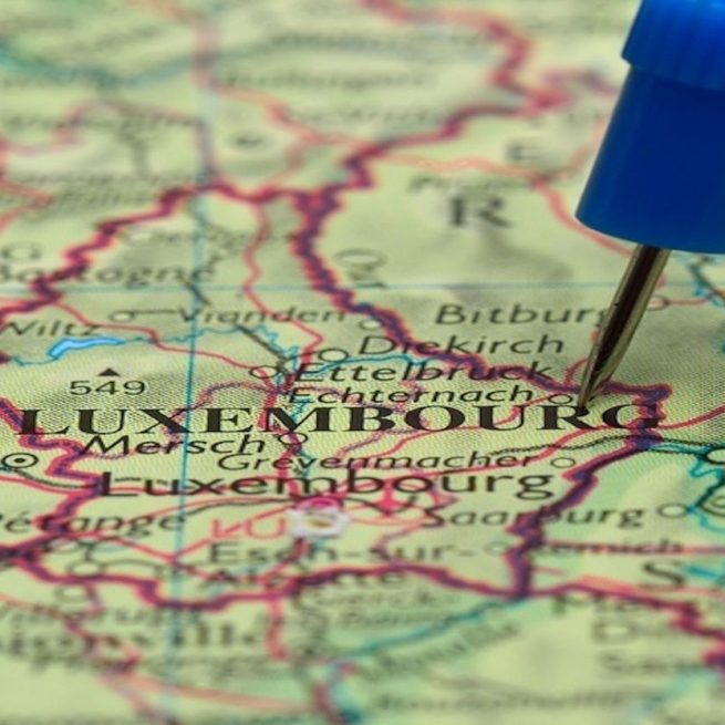 La mappa del granducato di Lussemburgo