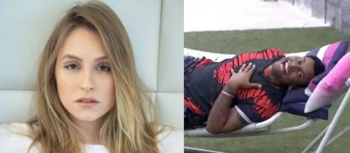 Carla Diaz e Nego Di, rindo de sua fala no 'BBB 21'. (Foto: Montagem/Globo/Instagram)