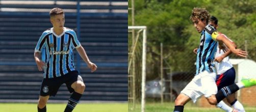 Pedro Lucas e Victor Bobsin s&atilde;o dois &oacute;timos nomes da base gremista. (Arquivo Blasting News)