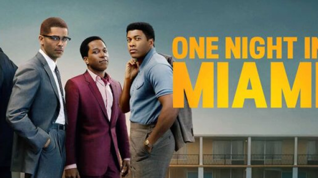 I quattro protagonisti di "Una notte a Miami": da sinistra Aidis Hodge, Kingsley Ben-Adir, Leslie Odom Jr. ed Eli Goree.