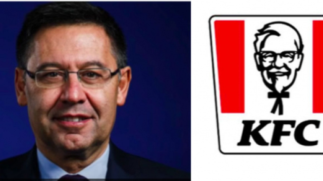 KFC se moque de Bertomeu - Photo capture d'&eacute;cran vid&eacute;o youtube et logo KFC twitter