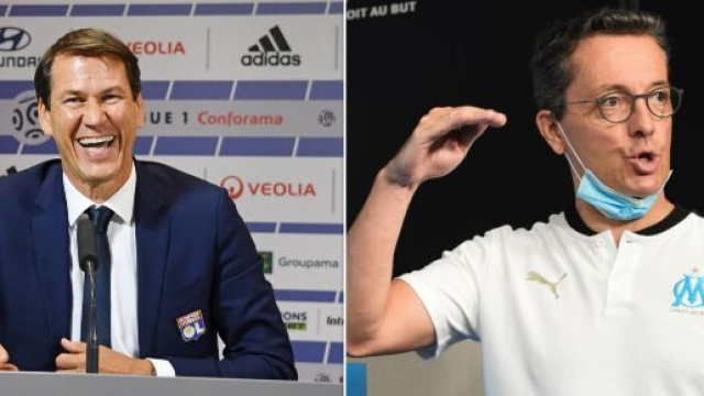 OM: Rudi Garcia vole au secours de Jacques-Henri Eyraud apr&egrave;s son &eacute;viction. Montage photo