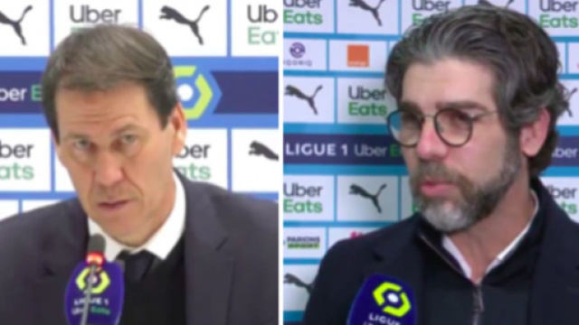 Rudi Garcia et Juninho se paye l'arbitrage apr&egrave;s OM / OL - Photo montage captures d'&eacute;cran vid&eacute;o