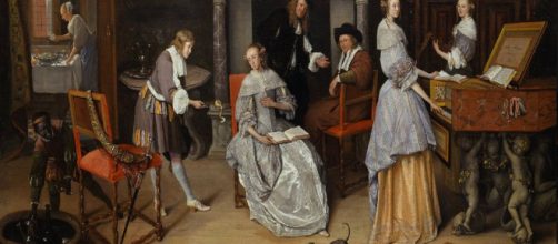 Detail of Jan Steen's "Fantasy Interior" (Image source: Flickr/Irina)