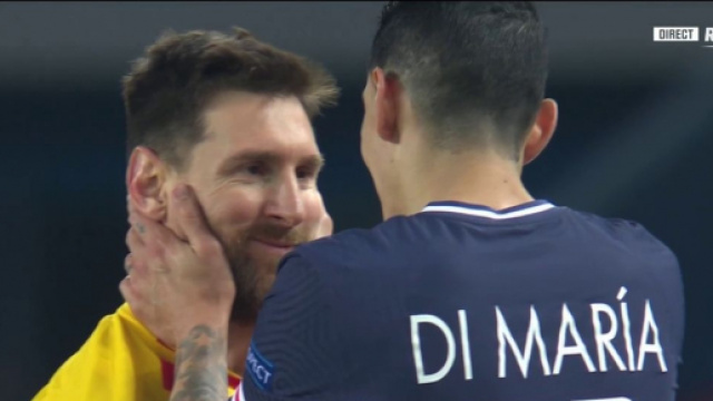 L'&eacute;change entre Angel Di Maria et Leo Messi fait le buzz - Photo capture d'&eacute;cran Twitter RMC