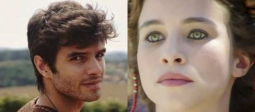 Naor e Sarai em 'G&ecirc;nesis'. (Foto: RecordTV).