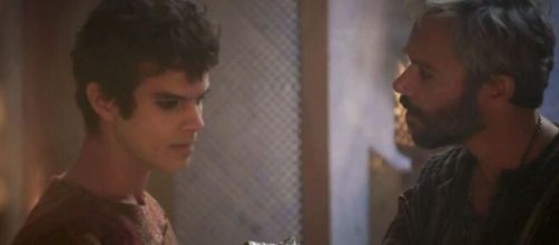 Naor e Ter&aacute; em 'G&ecirc;nesis' (Reprodu&ccedil;&atilde;o/Record TV)