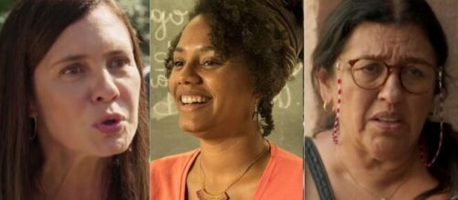 Thelma, Camila e Lurdes em 'Amor de M&atilde;e'. (Fotomontagem)