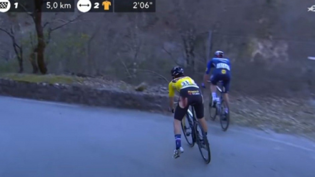 Primoz Roglic in ritardo alla Parigi - Nizza