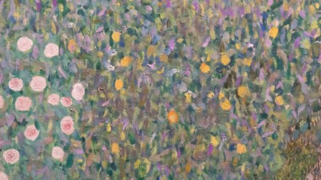 Gustav Klimt (1862-1918) "Rosiers sous les arbres".