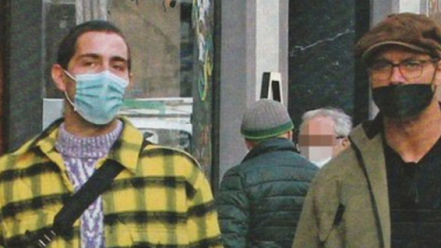 Tommaso e Zorzi e Gabriel Garko paparazzati insieme.