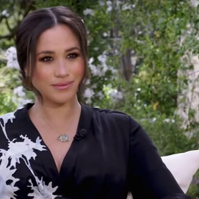 Meghan Markle during her interview with Oprah (Image source: CBS)