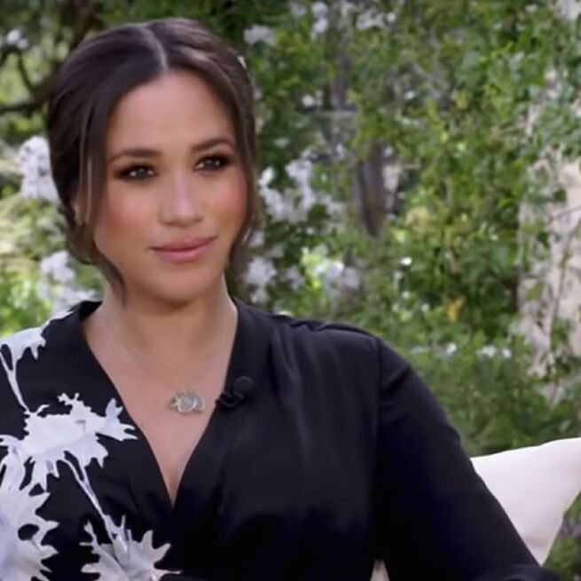 Meghan Markle lors d'un entretien avec Oprah Winfrey (CBS)