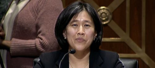 Katherine Tai said China was &ldquo;a rival" but also "an outsized player whose cooperation we&rsquo;ll also need&rdquo; (Image source: Ron Wyden/YouTube)