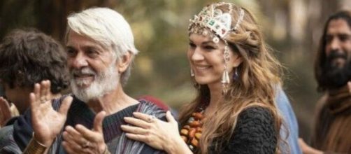 Abra&atilde;o e Sara em 'G&ecirc;nesis'. (Foto: RecordTV).