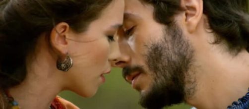 Sarai e Abr&atilde;o em 'G&ecirc;nesis'. (Reprodu&ccedil;&atilde;o/Record TV)