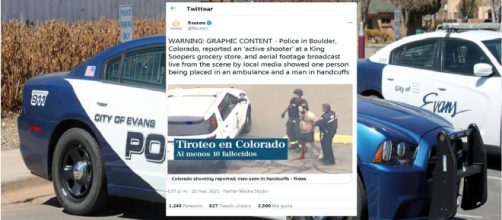 Tiroteo en Colorado terminado con 10 fallecidos, incluyendo un oficial de policia (Twitter / @Reuters)